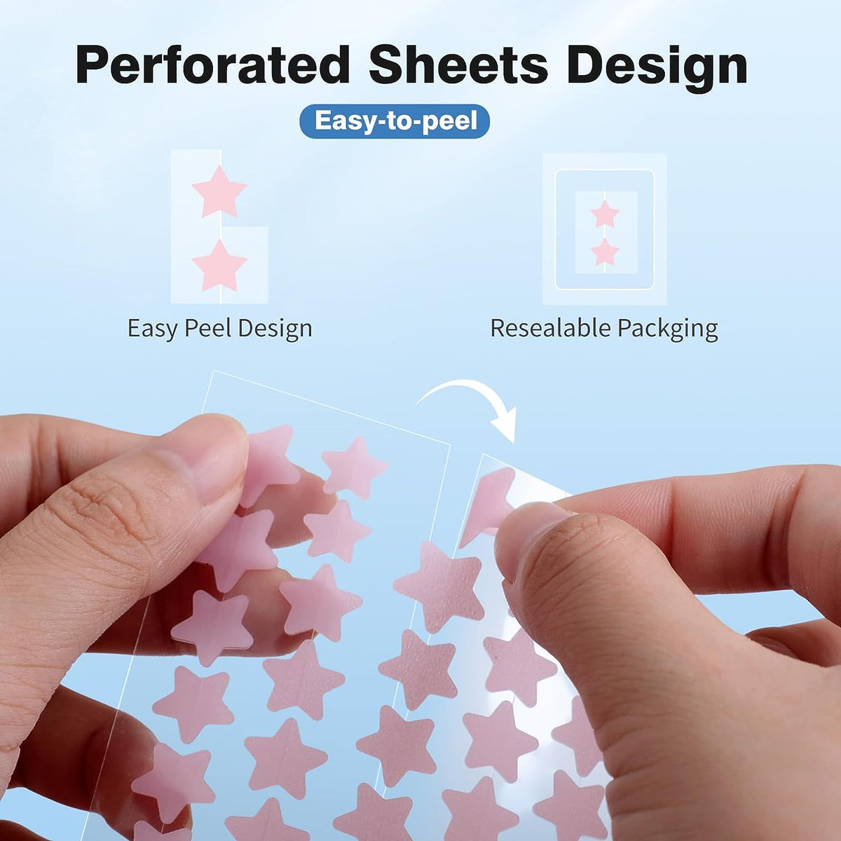 Pimple Patches for Face, Hydrocolloid Acne Patches, Cute Star Zit Covers, Colorful Spot Stickers with Tea Tree, Salicylic Acid & Cica Oil| 4 Sizes (8Mm, 10Mm, 12Mm & 14Mm) | 720 Count