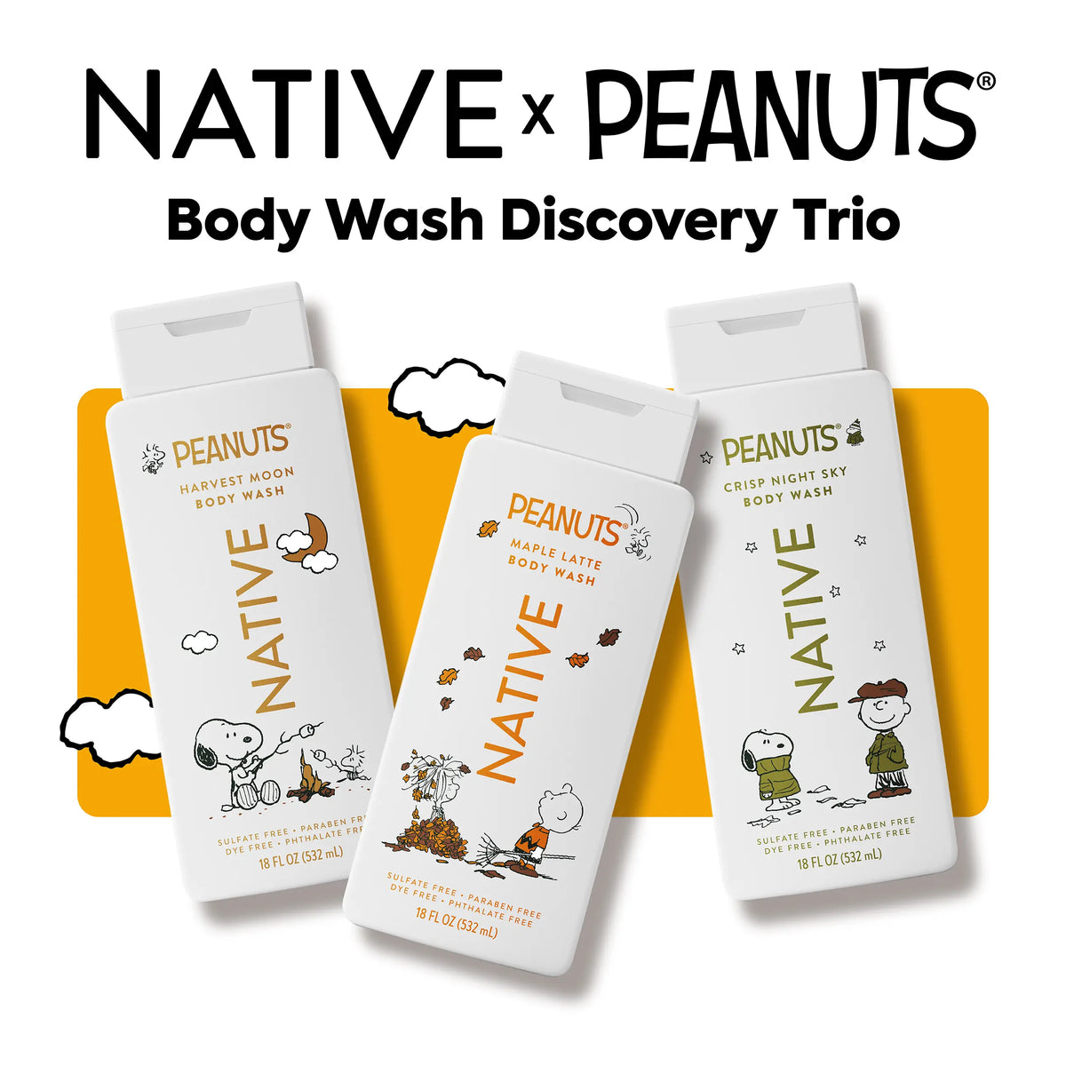Indulge in Freshness: NATIVE Body Wash Discovery Trio – 3-Pack for Luxurious Lather and 24HR Skin Freshness