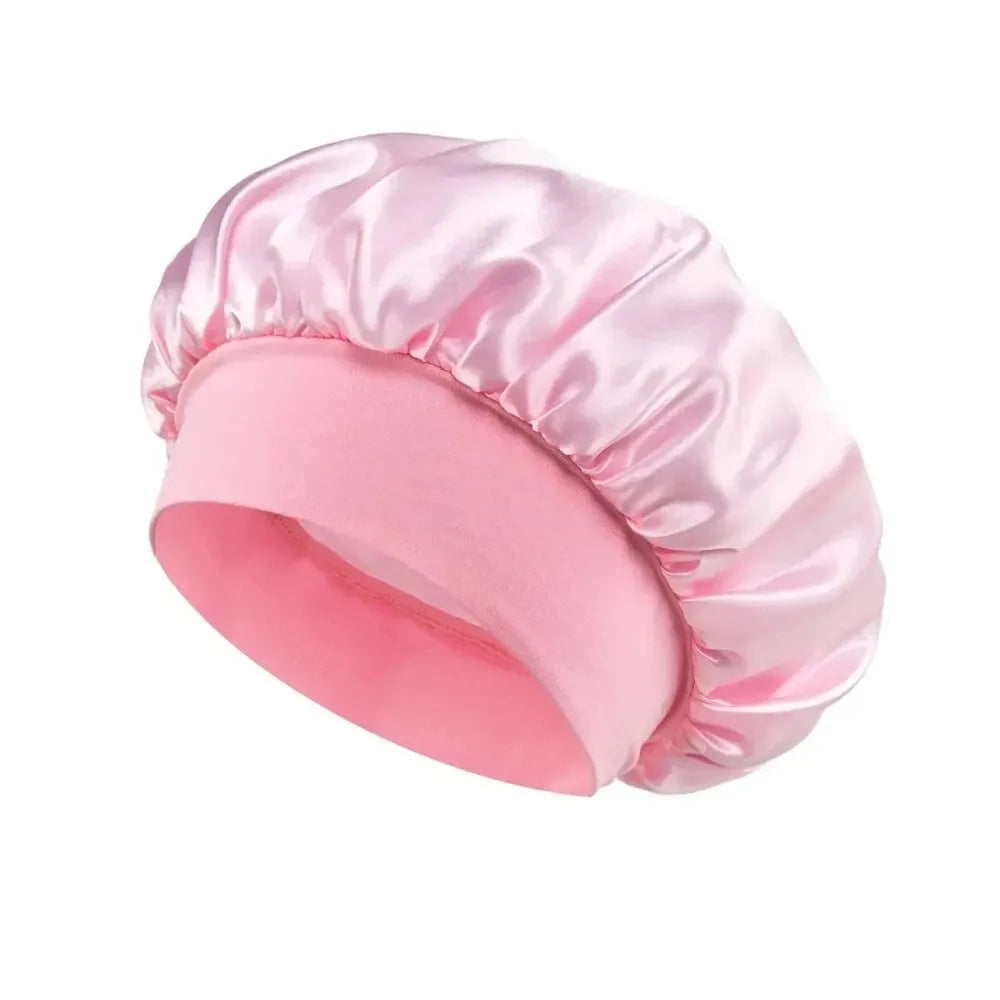 Experience Luxurious Comfort with Our Soft Silk Satin Lined Bonnet - Perfect for Long Hair and Ideal for Sleep or Showers!