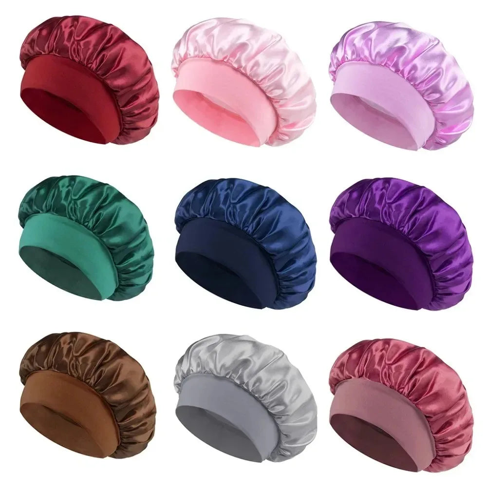 Experience Luxurious Comfort with Our Soft Silk Satin Lined Bonnet - Perfect for Long Hair and Ideal for Sleep or Showers!