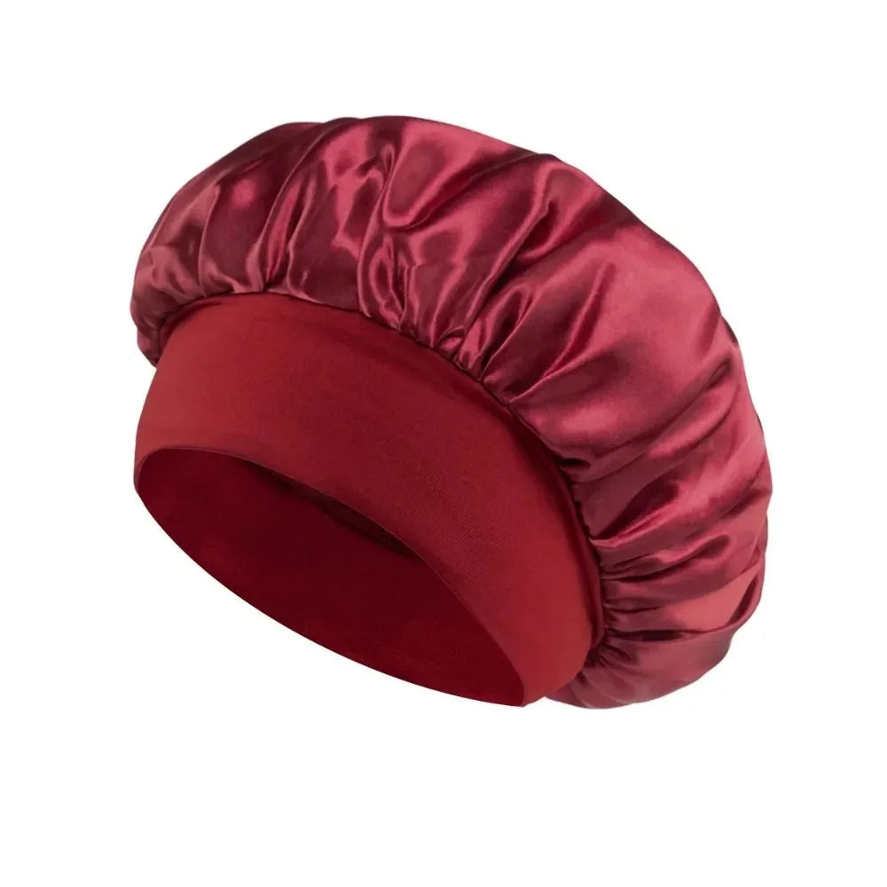 Experience Luxurious Comfort with Our Soft Silk Satin Lined Bonnet - Perfect for Long Hair and Ideal for Sleep or Showers!