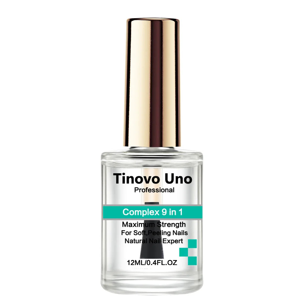 Tinovo Uno Natural Nail Growth Complex 9 in 1 Nail Art Treatment Therapy for Repair Care Thin Brittle Nails Top Coat Hardener